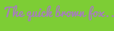Image with Font Color A580B8 and Background Color 7DCD35